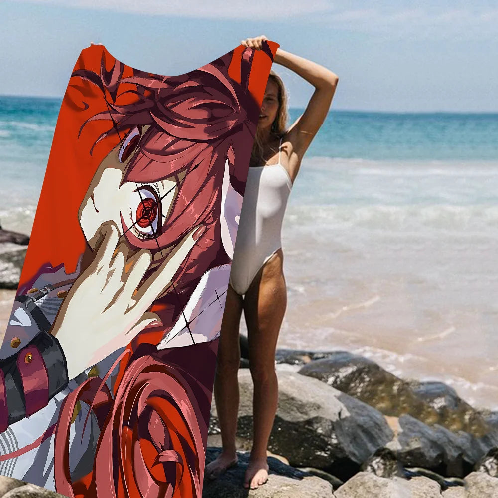 T-TETO K-Kasane Anime Cartoon Beach Towel Cute Kawaii Room Decor Bath Girls Children Hand Towels For Bathroom Shower