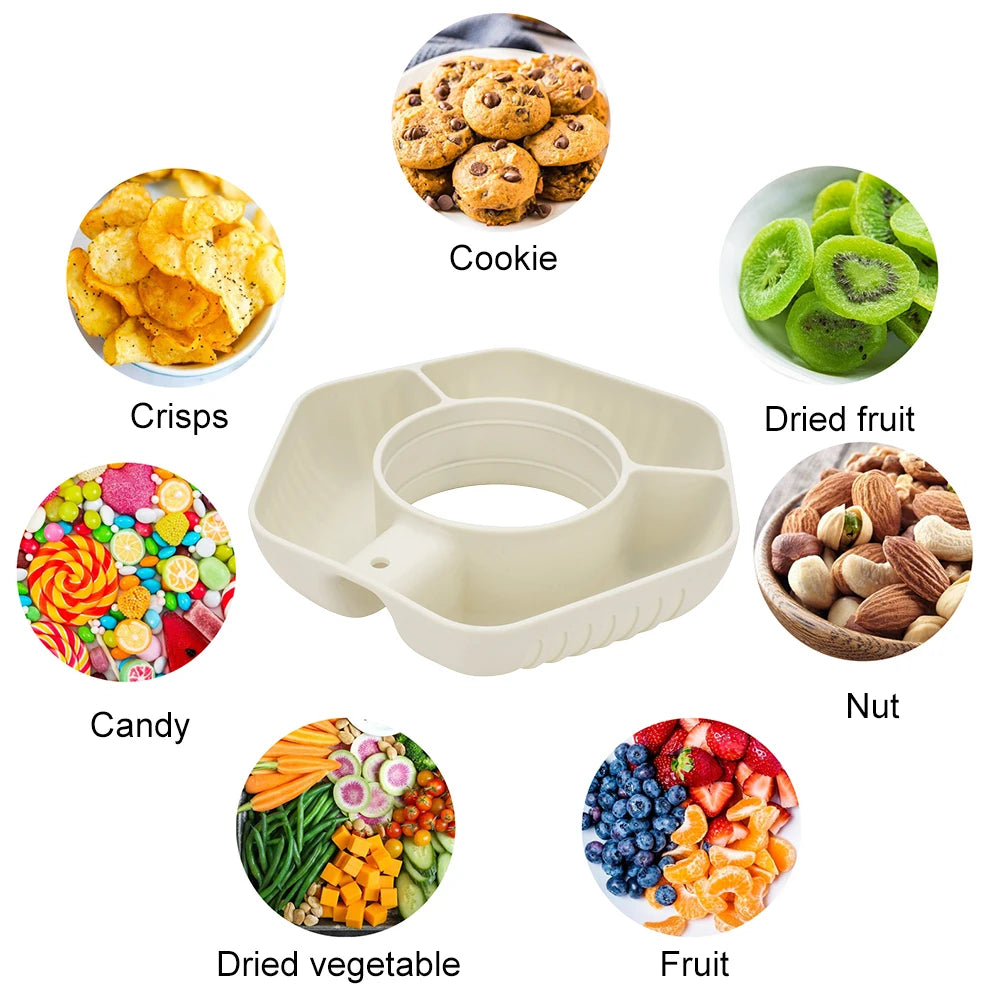 1000ml Snack Bowl Drink Cup with Straw 2 In 1 Stadium Tumbler Splash Proof Leakproof Popcorn Beverage Cup for Cinema Travel