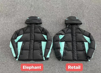 Winter Men Plush Thick Warm Jacket Hoodies Centre Cee Fashion Down Jacket BlackBlue Y2k Streetwear Clothing Mens Coat