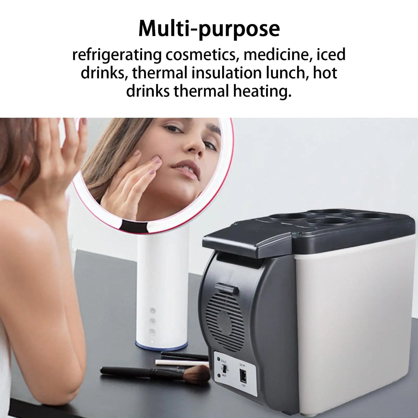 Electric Car Fridge Mini Car Refrigerator Freezer Cooling and Heating Ice Box Vehicle Car Electronic Devices Fridge