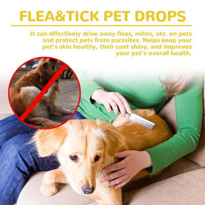 1ml Pet External Drops Tick Spray Fast-Acting Lice Remove Anti Flea Drops Tick Liquid Long Lasting Natural Pet Care Spray