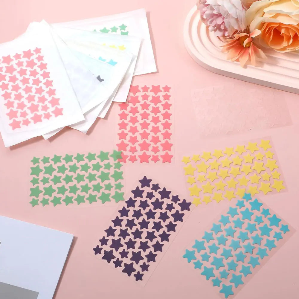 40pcs Colorful PE Pimple Patches Cute Star Shaped Cover Sticker Invisible Pimple Cover Removal Pimple Patch Skin Care