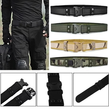 1pc Men's Belt Outdoor Tactical Belt Oxford Cloth Belt Mountaineering Belt Nylon Wide Waist Belt Work Belt Neutral Belts 2024New