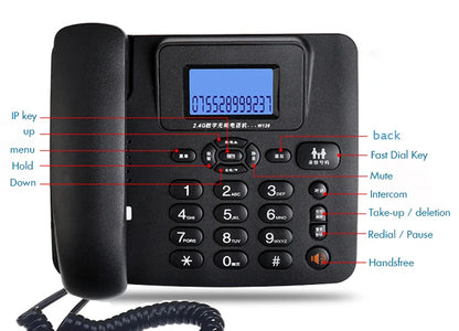 cordless Answering Machine 2.4G Corded Phone Handset  office home hotel Long Range Wireless Telephone 1- 4 handstes table phone