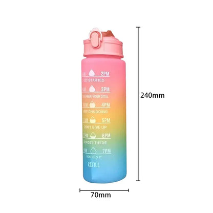 900ML Water Bottle Portable Vacuum Flasks Drinkware Camping Motivational Skirt Outdoor Bikini Sport Kitchen Times Bra Marker Gun