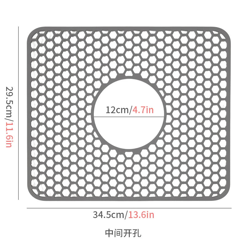 Sink Protectors for Kitchen Sink,Sink Mat,Grid Silicone Kitchen Sink Mat for Bottom of Stainless Steel Sink,Heat resistant mat