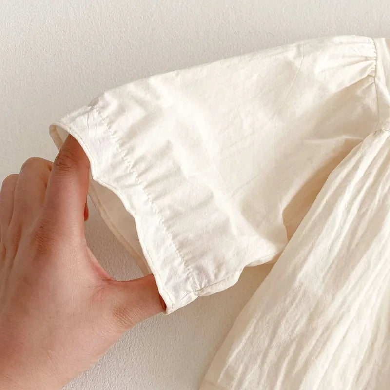 Girls Fashion Shirt 2025 New Spring Baby Korean Long Sleeve Shirt Children Spring Strawberry Peter Pan Collar Top