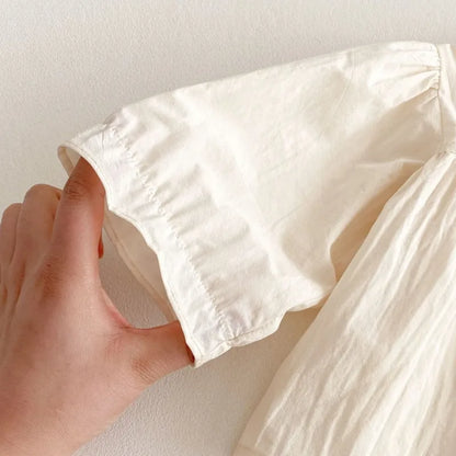 Girls Fashion Shirt 2025 New Spring Baby Korean Long Sleeve Shirt Children Spring Strawberry Peter Pan Collar Top