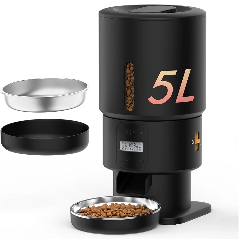 FURPIPI Automatic Pet Feeder 5L Smart Cat Food Kibble Dispenser Wi-Fi App Remote Control Auto Dog Feeder For Cat Pet Accessories