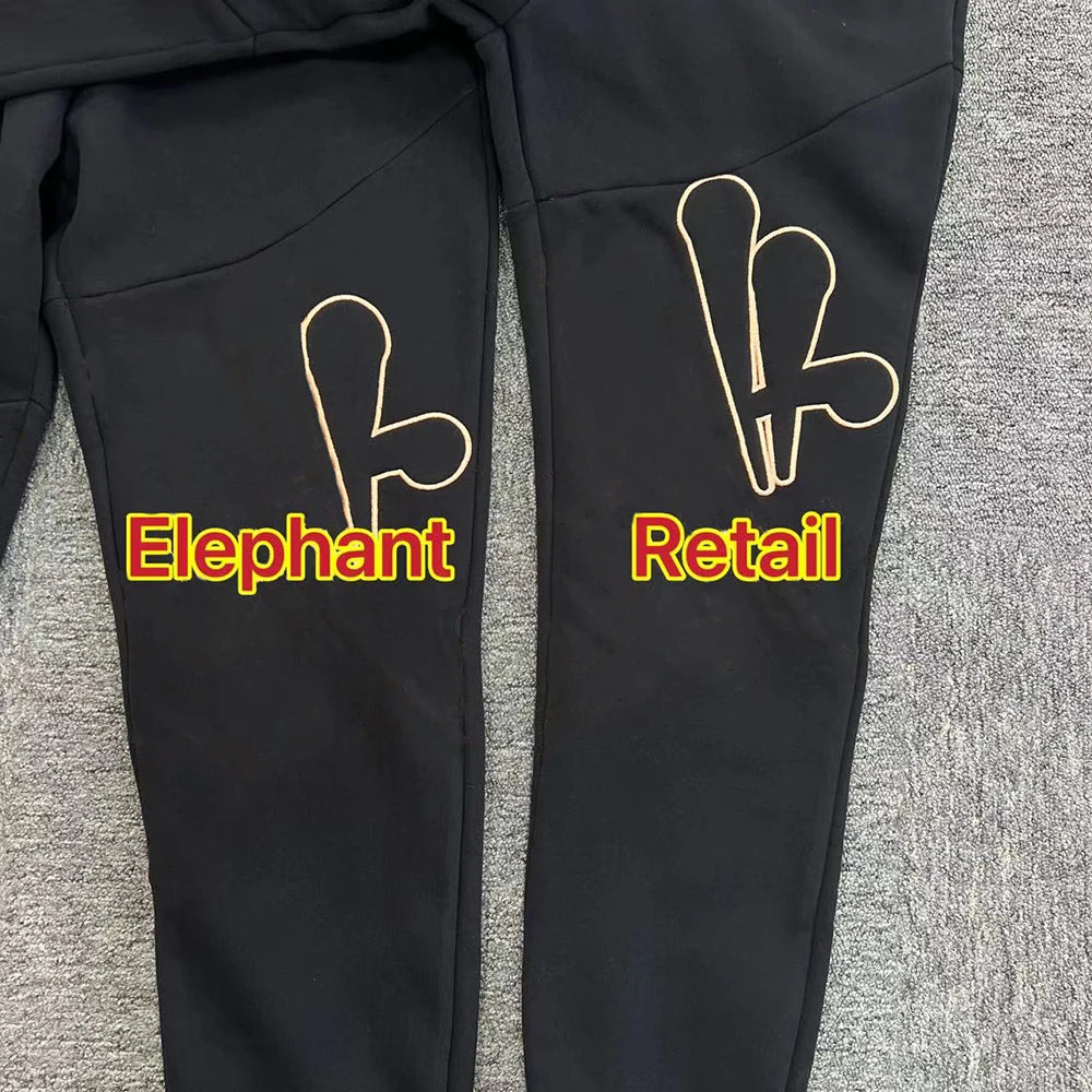 Jogging Streetwear Hoodies Trousers Set Centre Cee Tracksuit Men Clothing Y2k Cotton Sweatshirts Tops Pants Mens Clothes Black