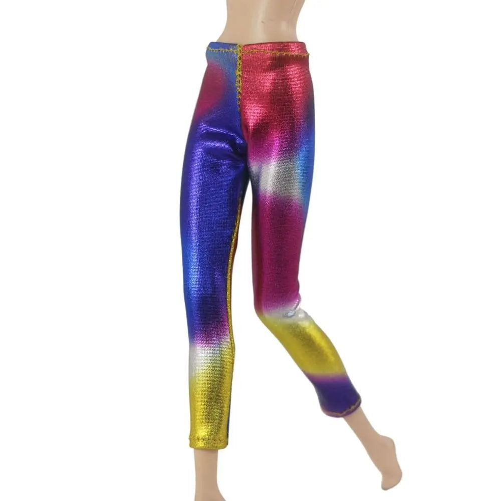 High Quality Fashion Floral Jeans Pants Casual Wears Doll Leather Pants Doll Clothes Skirts 11.5