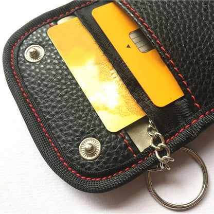 1x Car Anti-theft Car Key Fob RFID Signal Blocker Faraday Signal Blocking Pouch Bag Key Wallets Car Interior Accessories