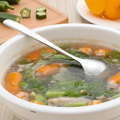 1pc Stainless Steel Thickening Spoon Creative Long Handle Durable Hotel Hot Pot Spoon Soup Ladle Home Kitchen Essential Tools