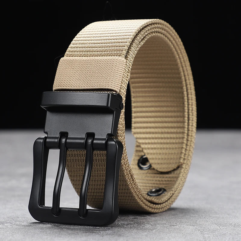 Lengthened needle buckle canvas belt belt man belt simple business students younger belt women with fat cloth belt