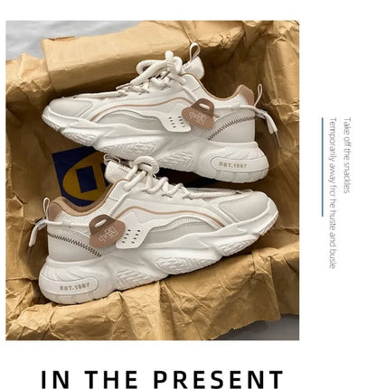 Men's Sneakers 2025 Spring Comfortable Non-slip Outdoor Running Shoes Elasticity Platform Basketball Athletic Tenis Masculino