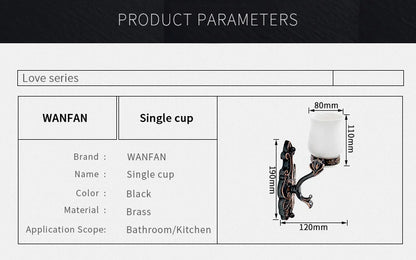 Robe Hooks European Style Brass Black Hangers For Clothes Towel Rack Clothes Hook Home Decoration Bathroom Hardware Set WF-88801