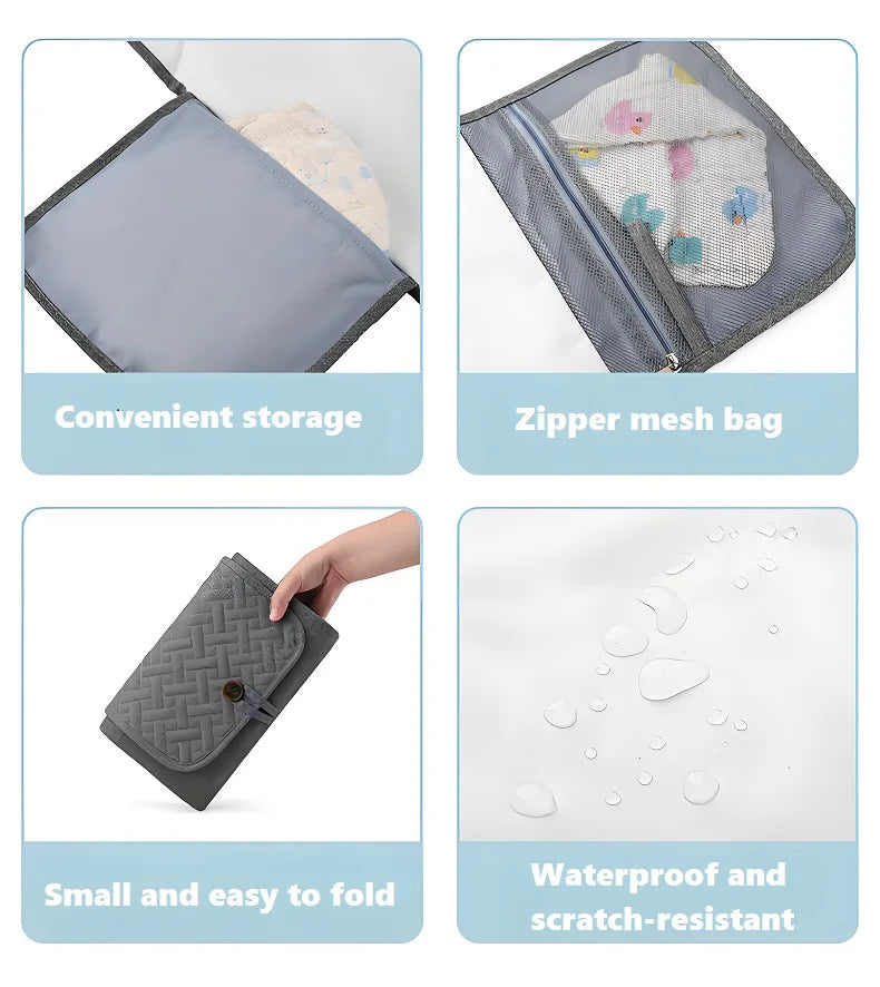 Portable Diaper Pads | Lightweight Waterproof Ramie Pads for Baby Travel & Home Use