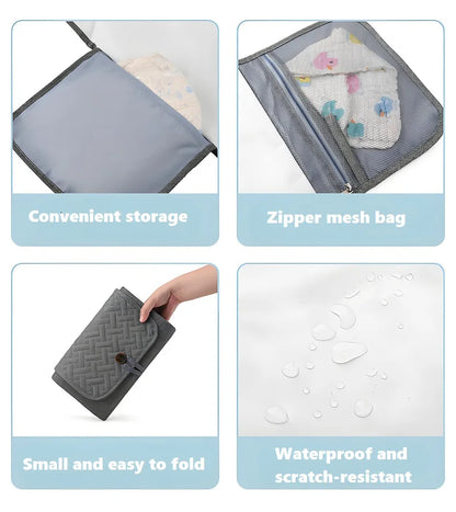 Portable Diaper Pads | Lightweight Waterproof Ramie Pads for Baby Travel & Home Use