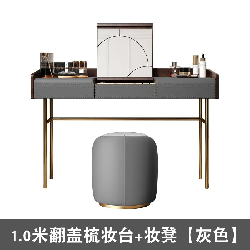 Living Room Vanity Table Nail Makeup Drawers Bedroom Storage Luxury Dressing Table European Mesa De Maquillaje Trendy Furniture