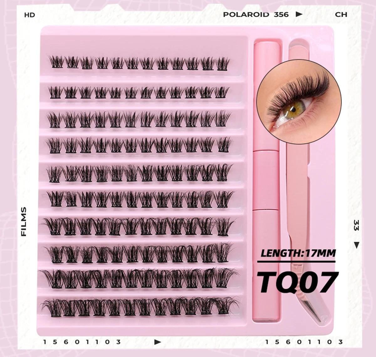 Diy Lash Extension Kit Cluster Eyelash Extension Kit Individual Lashes Kit Lash Bond and Seal Lash Glue and Lash Tweezers Makeup