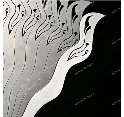 Chinese Fine Metal Antique Fan Hollow Self-Defense Kung Fu Tai Chi Fans Portable Men Stainless Steel Folding Fan Home Decor