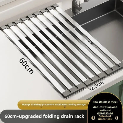 Roll up Dish Drying Rack Over The Sink for Kitchen Portable Aluminum Dish Rack Foldable Dish Drying Racks No rust No mildew New