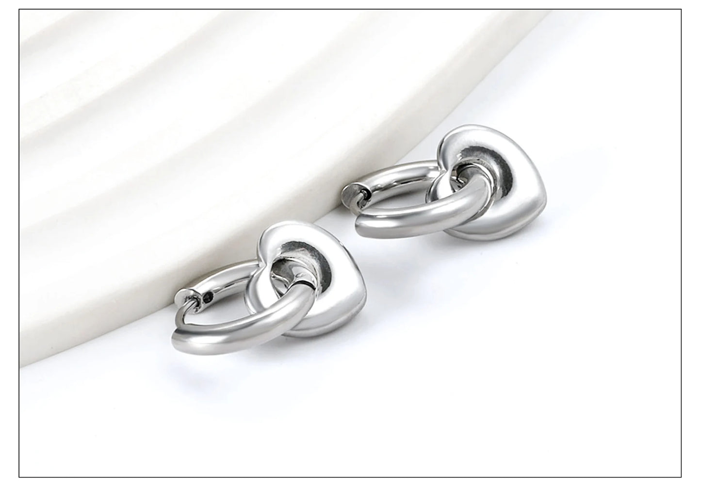 LUXUSTEEL Golden Heart style Women's Hoop Earrings Stainless Steel Female Earring Flower Star Drop Ear ring Jewelry Gifts