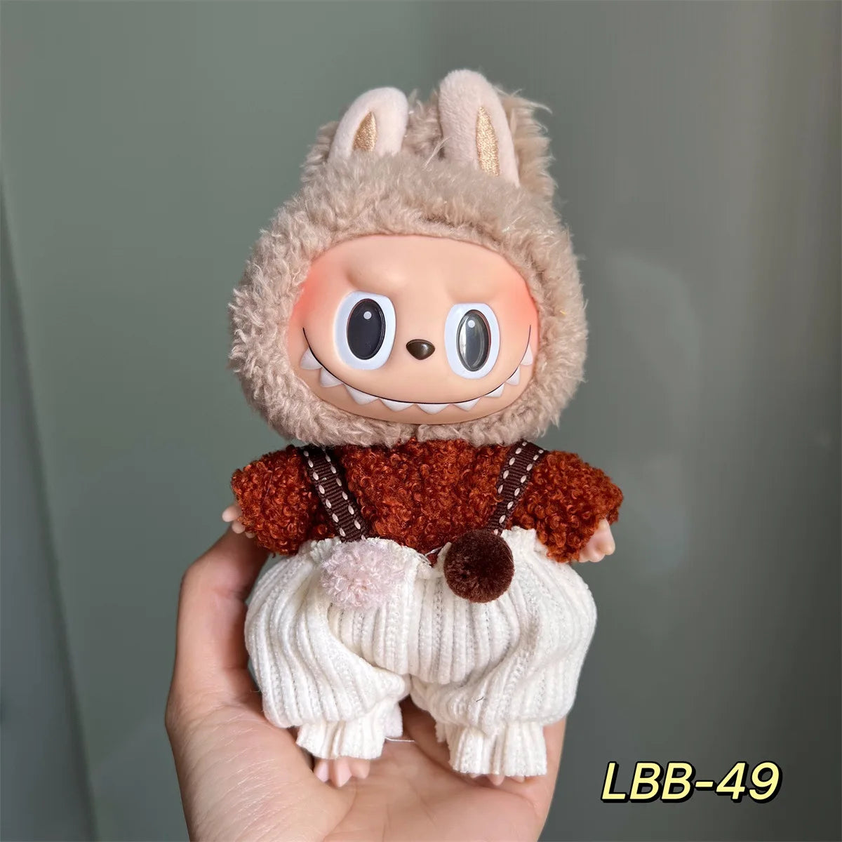 POP Labubu baby clothes 17cm plush vinyl labubu sit-down party first-generation and second-generation suit, clothes only
