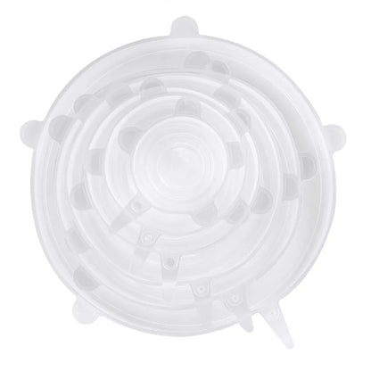 JUSTOOL 12 Pcs Stretchable Silicone Fresh-Keeping Lid For Refrigerator Food Cling Film Bowl Lids Silicone Lid Set Fresh-Keeping