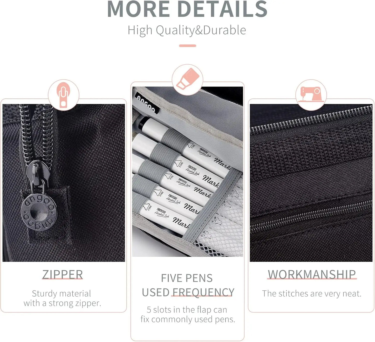 Super Large Capacity Pencil Case School Acsesories Pen Bag Student Box Back to School Office Supplies Statioenry Accessories