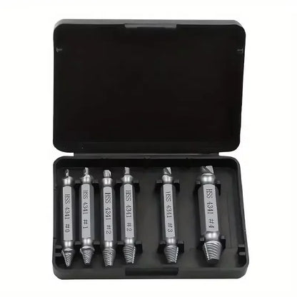 Broken Screw Remover Set Damaged Screw Extractor Set Broken Stripped Remover Screws Removal Tool HSS Nuts Drill Bit Tools