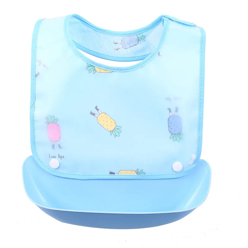 Baby Bib Imitation Silicone Waterproof Rice Pocket Food Eat Dinner Clothing Feeding After Meals Bavoir Tablier Слюнявчики