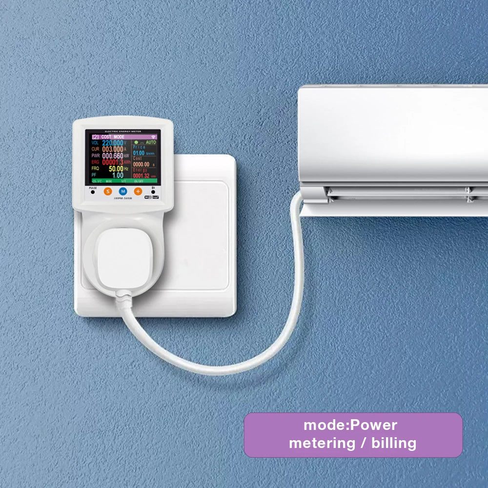 WIFI Smart Wattmeter Digital Power Meter Electricity Consumption Energy Meter Voltage Current Protection EU Plug Timer Switch