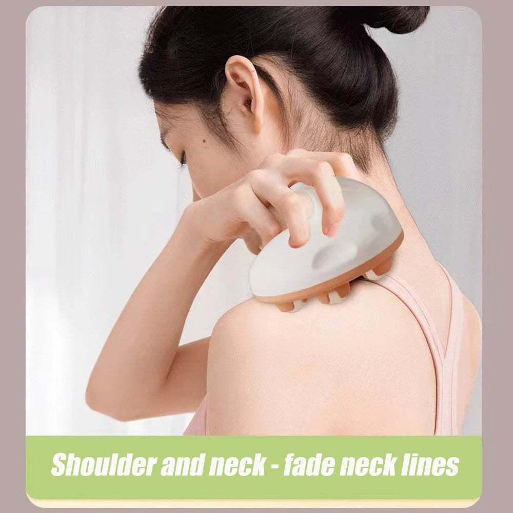 Hand Roller Massager for Cellulite Massage,Deep Tissue Massage Ball for Back,Neck,Foot,Shoulder,with 7 360-degree Metal Roller