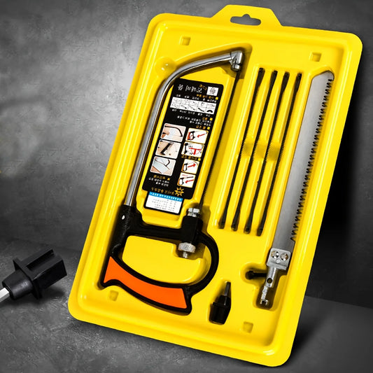 Magic Hand Saw Multi functional Mini Magic Saw Aluminum Alloy Steel Saw Woodworking Saw Bow Set Hand Saw Set