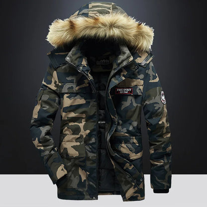TRAF Winter New Cotton-Padded Men's Thick Fashion Handsome Hooded Cotton-Padded Jacket Pure Cotton Warm Cotton-Padded Jacket