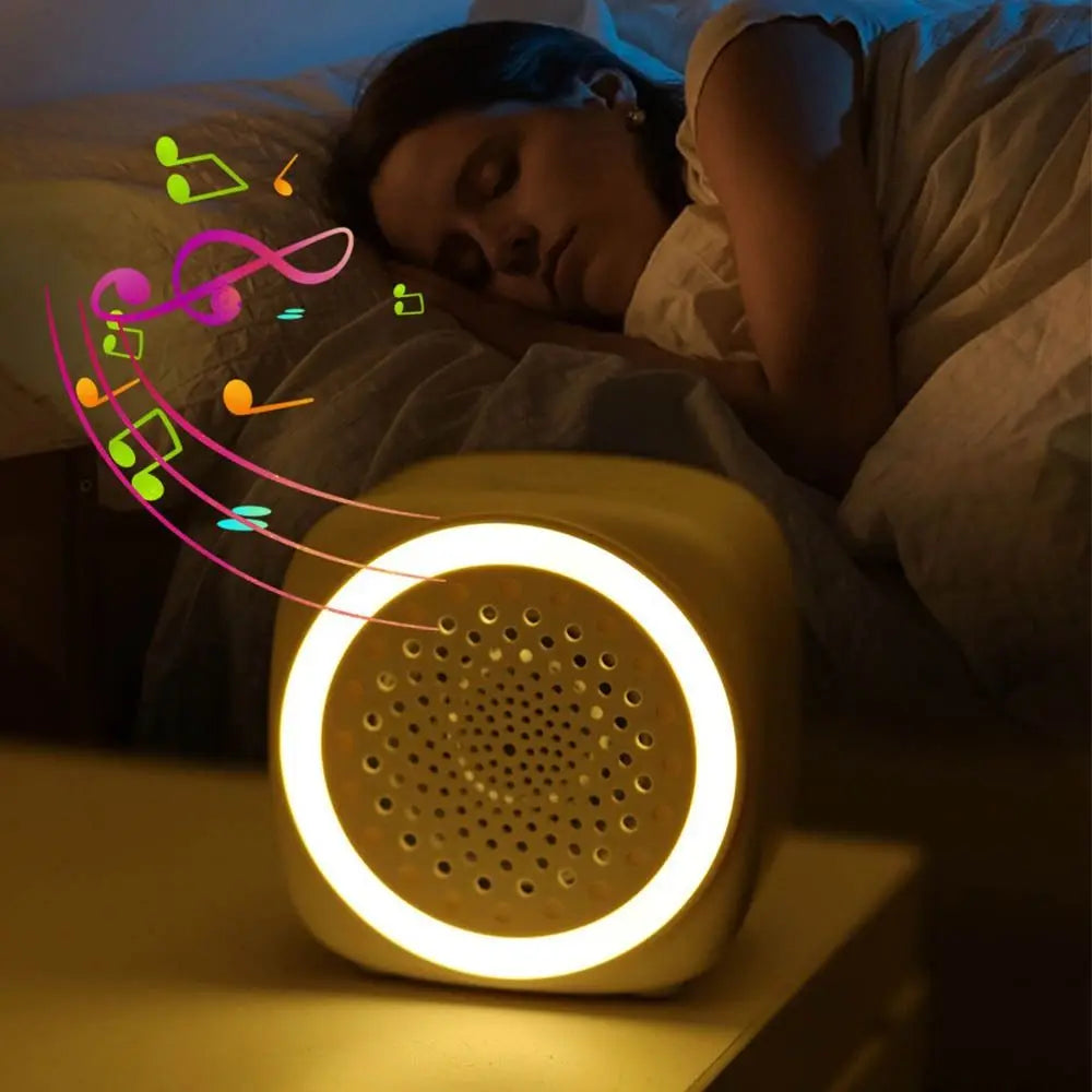 with RGB Lighting Baby White Noise Machine White 26 Types Soothing Music Sleep Sound Player Night Light Soft Lighting with Timer