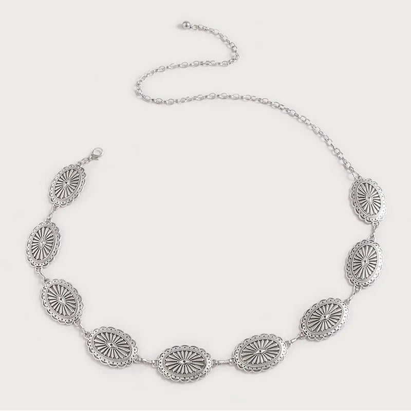 Fashion Retro Metal Accessories Fedora Belt Accessories Men Women Hats Straw Hat Accessories Belt Chain Decoration