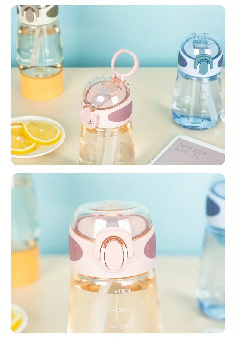 Leak-Proof Portable Water Bottle - Cute, Compact Design for Men & Women, PVC-Free Plastic, Ideal for Outdoor Activities & Travel