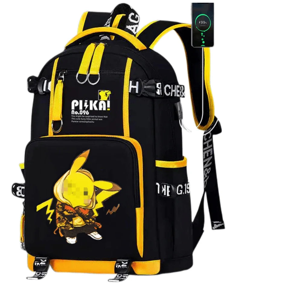 TAKARATOMY Backpack Trolley School Bag Pikachu School Bag Stationery Storage Backpack Multifunctional Travel Bag School Season
