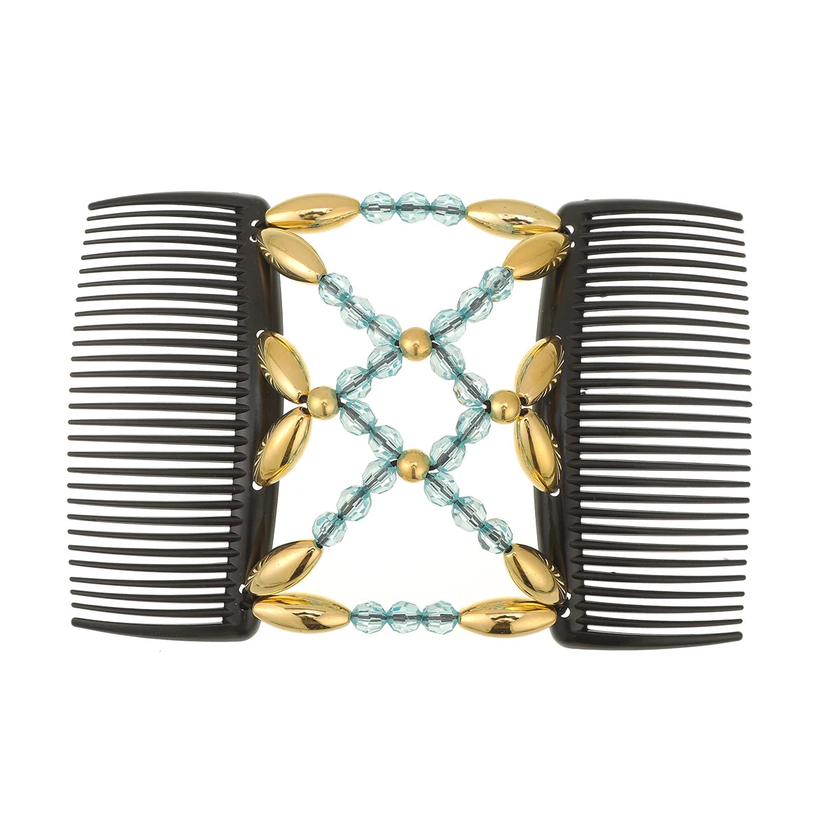 Vintage Creative Magic Hair Comb Double Row Elastic Hair Comb Disc Hair Clip For Women Headwear Hair Comb Hair Clip Fashion Hair