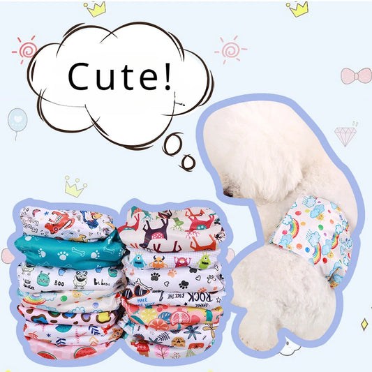 Washable Pet Physiological Pants Reusable Dog Diaper Pad Pet Absorbent Pad Dog Diaper Male Physiological Pants  Shorts  Diapers