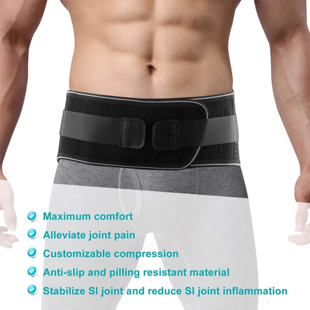 1PCS Lightweight Back Brace for Lower Back Pain – Breathable Mesh Design & Adjustable Straps-Ideal for Men & Women Under Clothes
