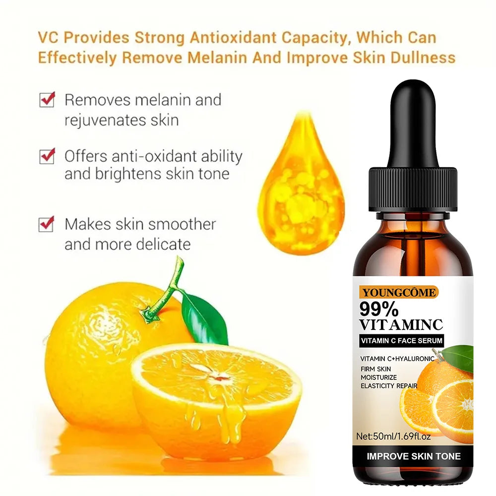 Vitamin C Facial Essence Contains Hyaluronic Acid Vitamin C Dark Spot Remover Moisturizing Repair Anti-aging Essence Facial Skin