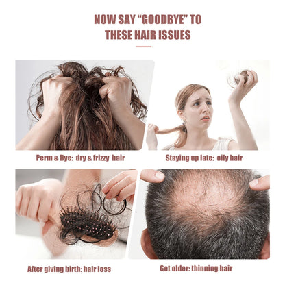 Electric Scalp Massage Comb Red Blue LED Light Therapy EMS Vibration Massage Brush Anti-Hair Loss Medicine Scalp Oil Applicator