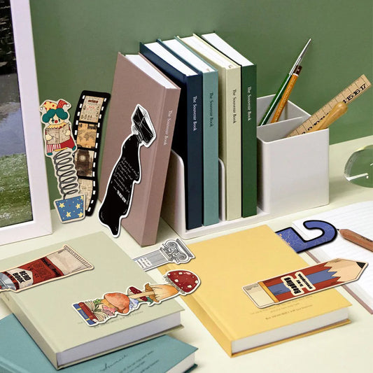 30pcs Irregular Vintage Reading Bookmarks Reading Pages Books Annotated Stationary Supplies Paper Cards Students Creative Gifts