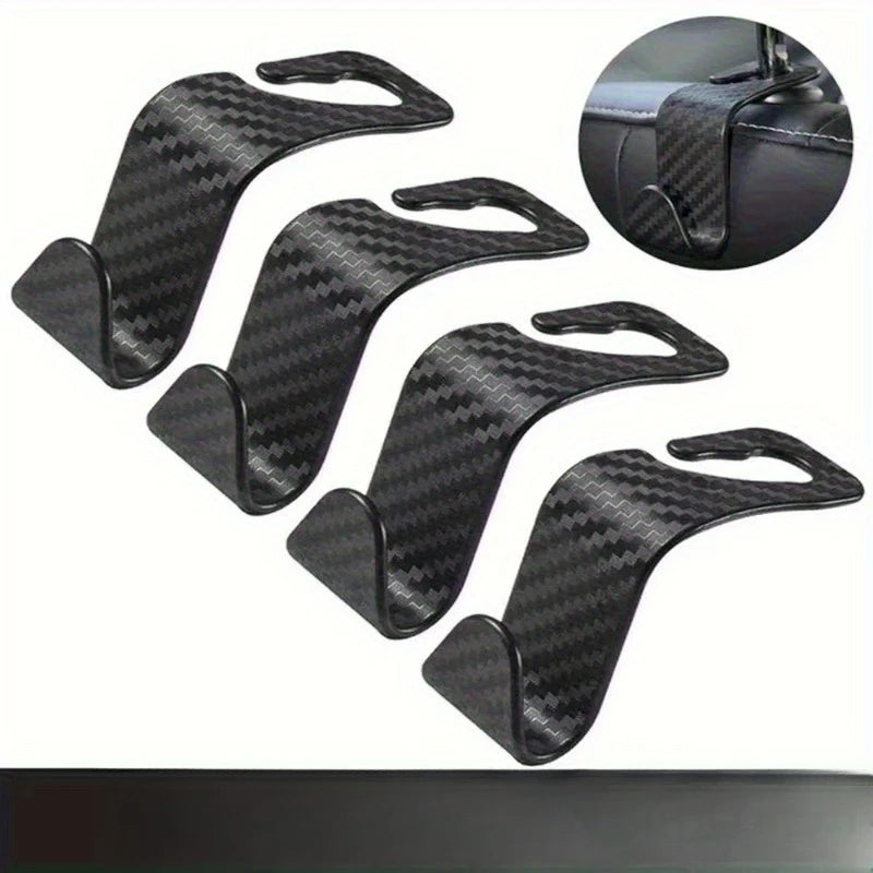 4Pcs Universal Auto Seat Headrest Hook Storage Hanger Car Vehicle Hooks Back Seat Organizer Holder Clip Car Interior Accessories