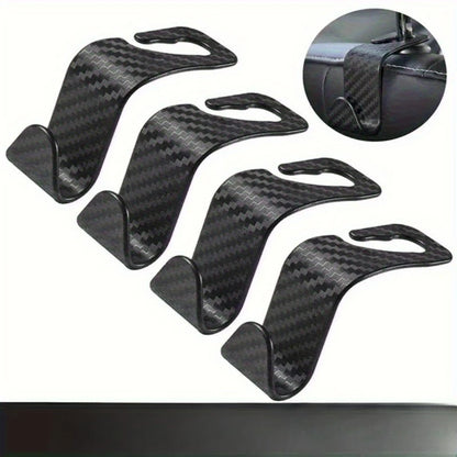 4Pcs Universal Auto Seat Headrest Hook Storage Hanger Car Vehicle Hooks Back Seat Organizer Holder Clip Car Interior Accessories