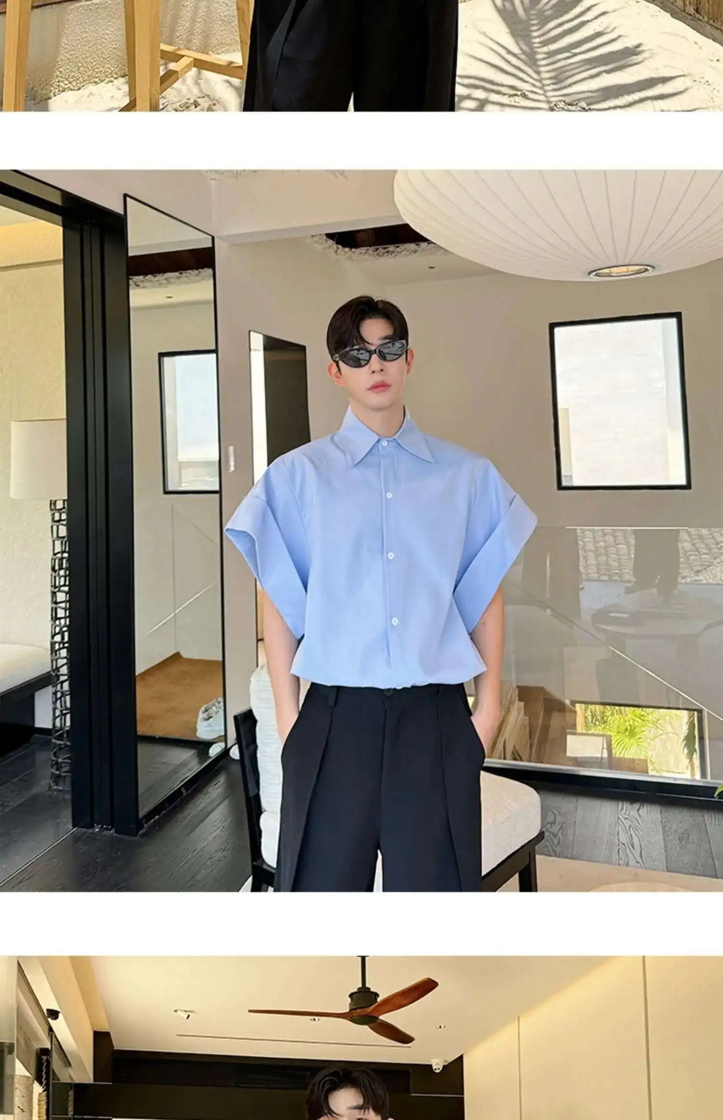 LUZHEN Niche Design Stylish Short Sleeve Shirts Original Fashion Elegant Handsome Korean Clothing Men Casual Blouses Tops LZ4028