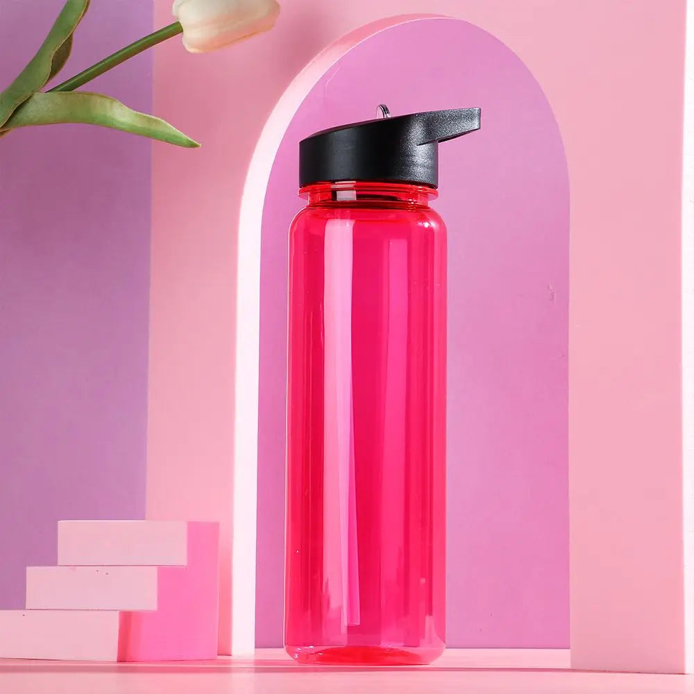 750ml Sports Water Bottle With Straw Outdoor Plastic Clear Dinkware Gym School Travel Camping Portable Leakproof Drinking Cup